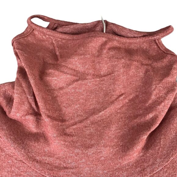 Bobeau Women’s Sweater Dress M Brick Red Cowl Neck Built-In Face Cover NWOT - Picture 4 of 14